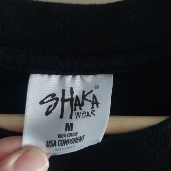 Shaka Mens Heavyweight Graphic Longsleeve  Crewneck shirt Medium Logo - Picture 2 of 6